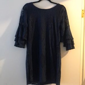 Navy blue lace dress